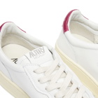 Autry Men's 01 Low Leather Sneakers in White/Burgundy