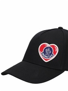 MONCLER - Heart Patch Cotton Baseball Cap