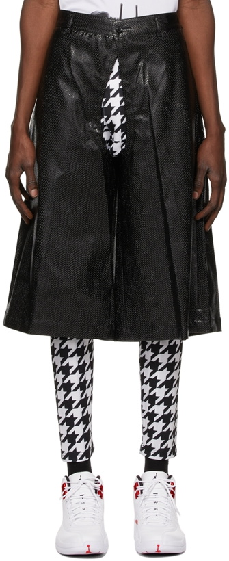 Photo: Comme des Garçons Homme Plus Faux-Leather Croc Cut-Out Shorts