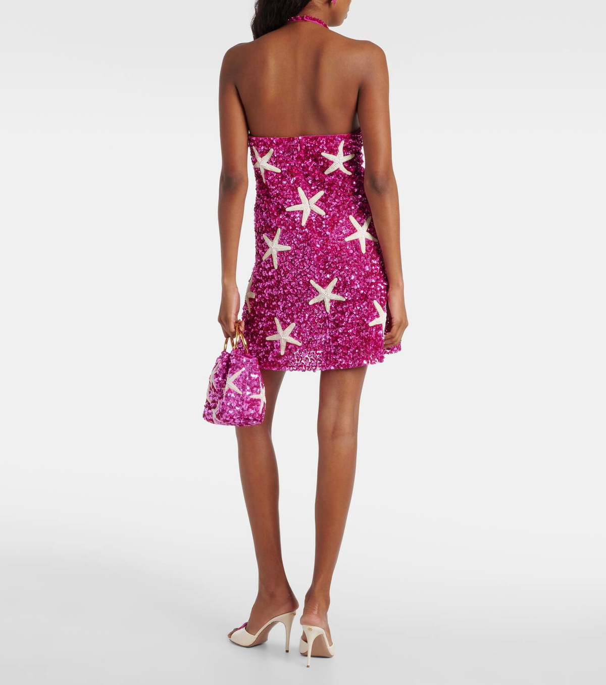 Valentino Starfish sequined halterneck minidress Valentino
