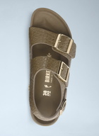 Birkenstock Embossed Leather Three Strap Sandals