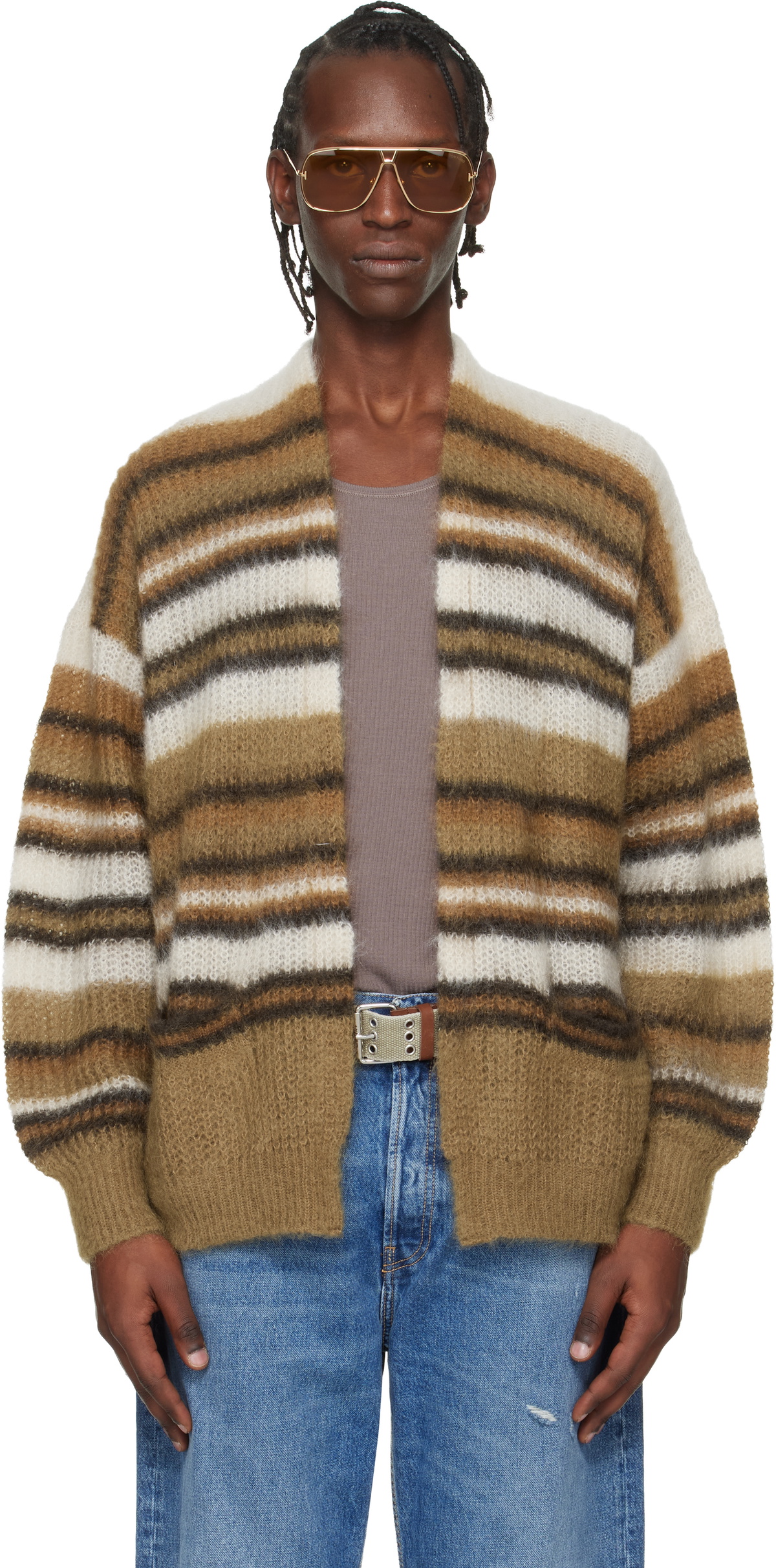 Isabel Marant Brown & Off-White Danah Cardigan