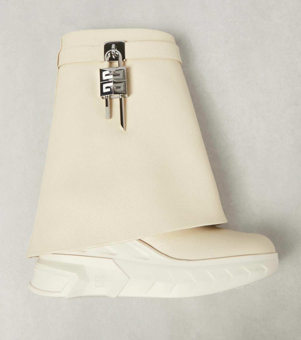 Givenchy Shark Lock Biker leather ankle boots