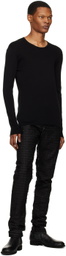 Label Under Construction Black Distressed Trousers