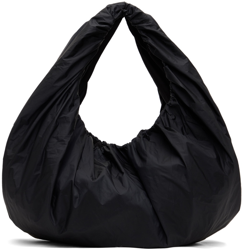 AMOMENTO Black Shirring Tote AMOMENTO