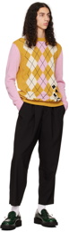 Marni Yellow & Pink Argyle Sweater