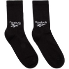 Reebok Classics Three-Pack Black Crew Socks