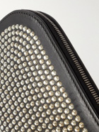 Rick Owens - Crystal-Embellished Leather Wallet with Strap
