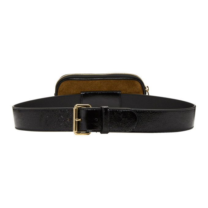 Gucci Ophidia Belt Bag Small Chesnut in Suede/Patent Leather with Gold-Tone  - US