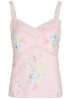 Loveshackfancy Lirena Floral-print Satin Cami top Pink