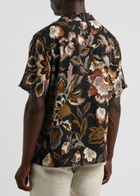 Wax London Didcot Floral-print Shirt Black
