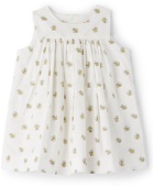 Bonpoint Baby White Cotton Printed Dress