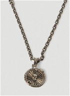 Skull Medallion Necklace in Silver