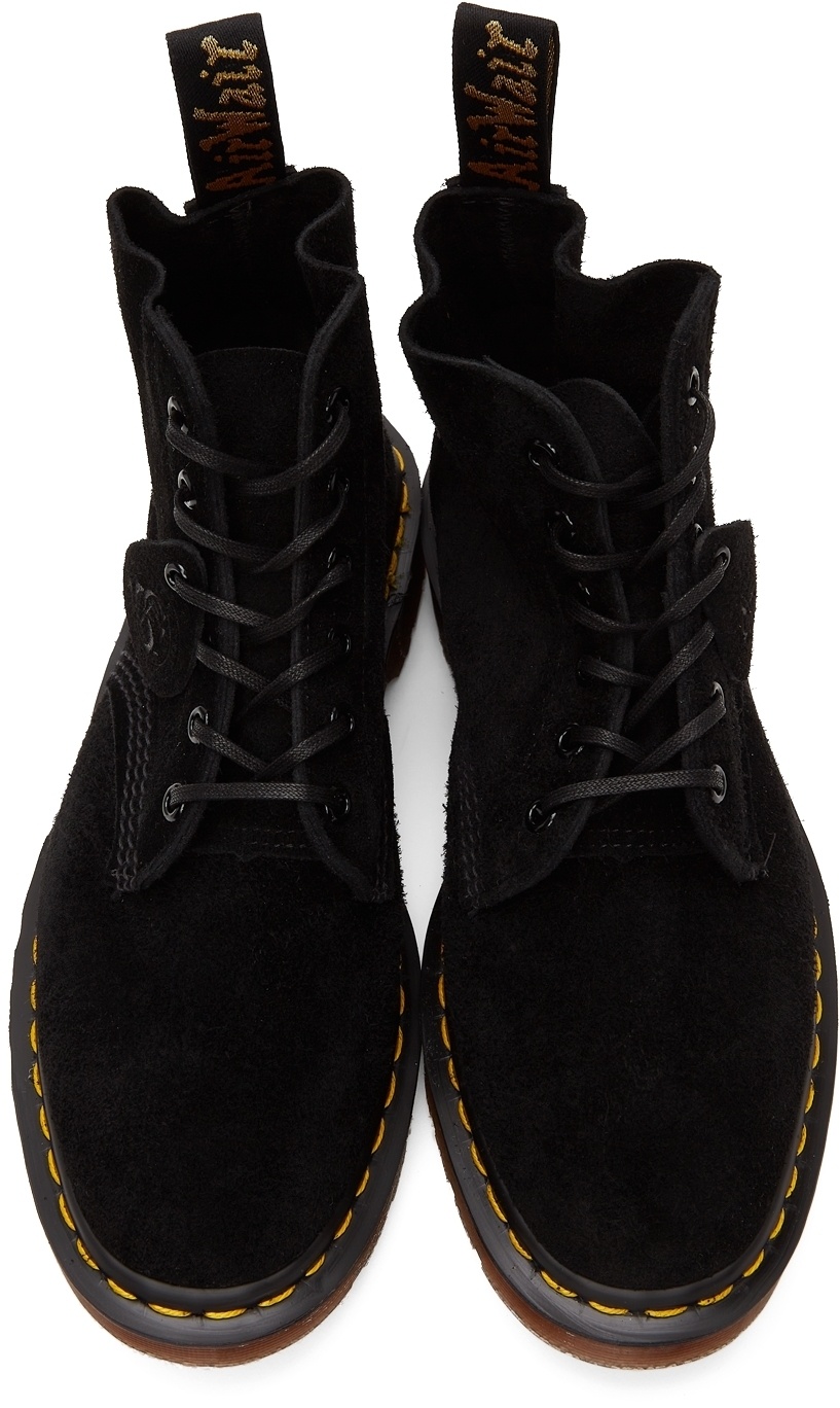 Dr. Martens Black Suede C.F. Stead 'Made In England' 101 Boots Dr. Martens