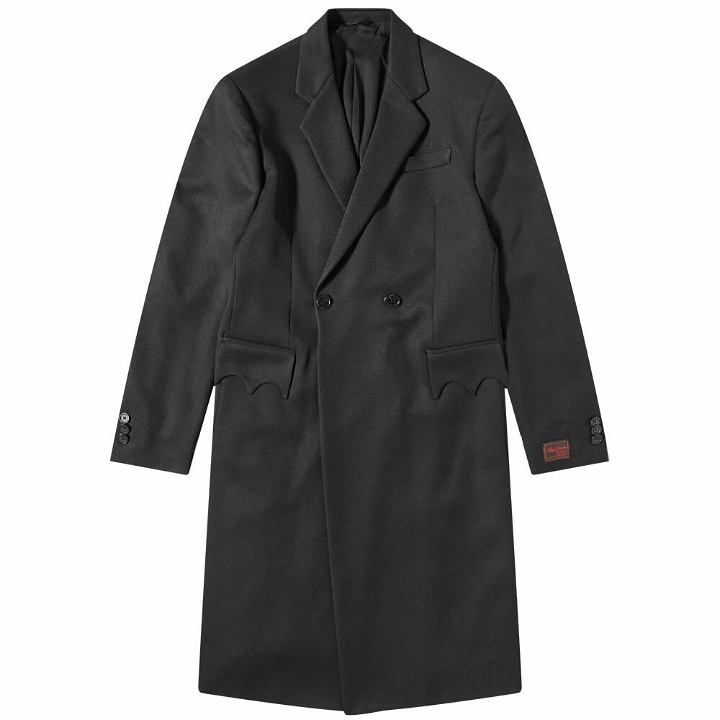 Photo: Raf Simons Men's Classic Double Breasted Coat in Black