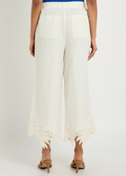 Simkhai Kallin Cropped Linen-blend Trousers White