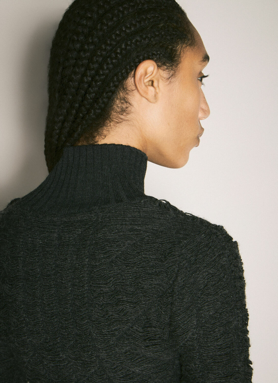 MM6 Maison Margiela Cropped Turtleneck Sweater