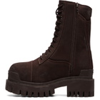 Balenciaga Brown Combat Strike Boots