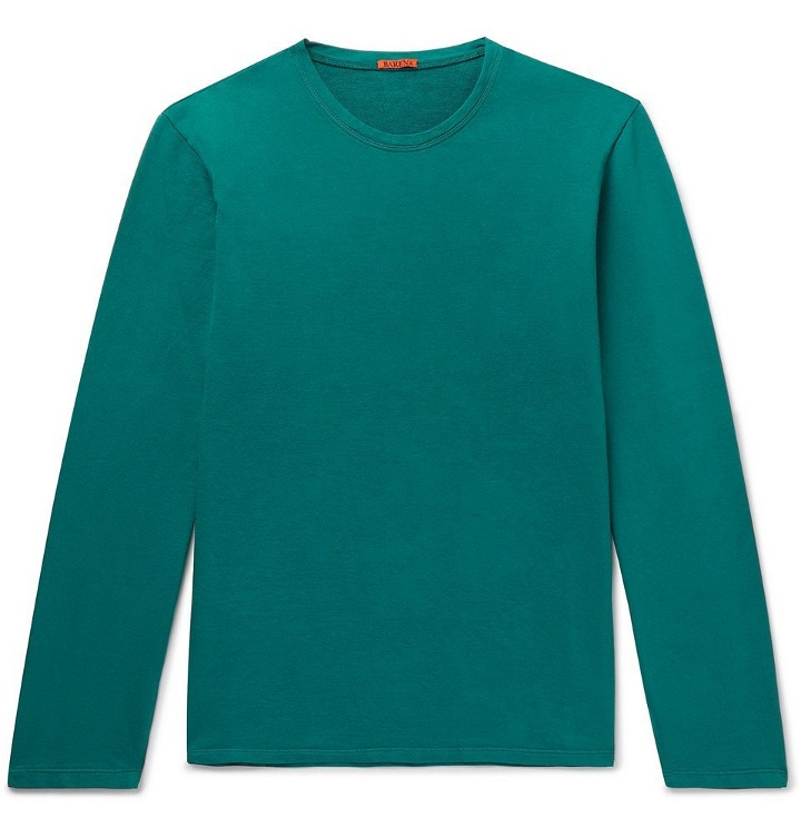 Photo: Barena - Folpa Loopback Cotton-Jersey Sweatshirt - Men - Green