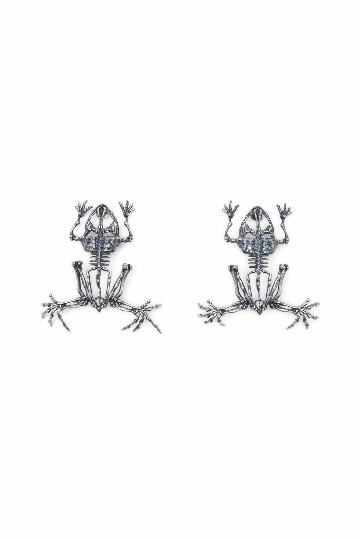 Diesel Skeleton-effect metal earrings - Earrings Womens in Silver