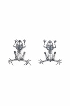 Diesel Skeleton-effect metal earrings - Earrings Womens in Silver