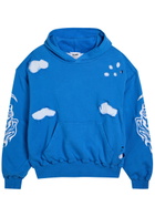 Warren Lotas Serenity Reaper Distressed Detailed Hooded Cotton Sweatshirt Blue