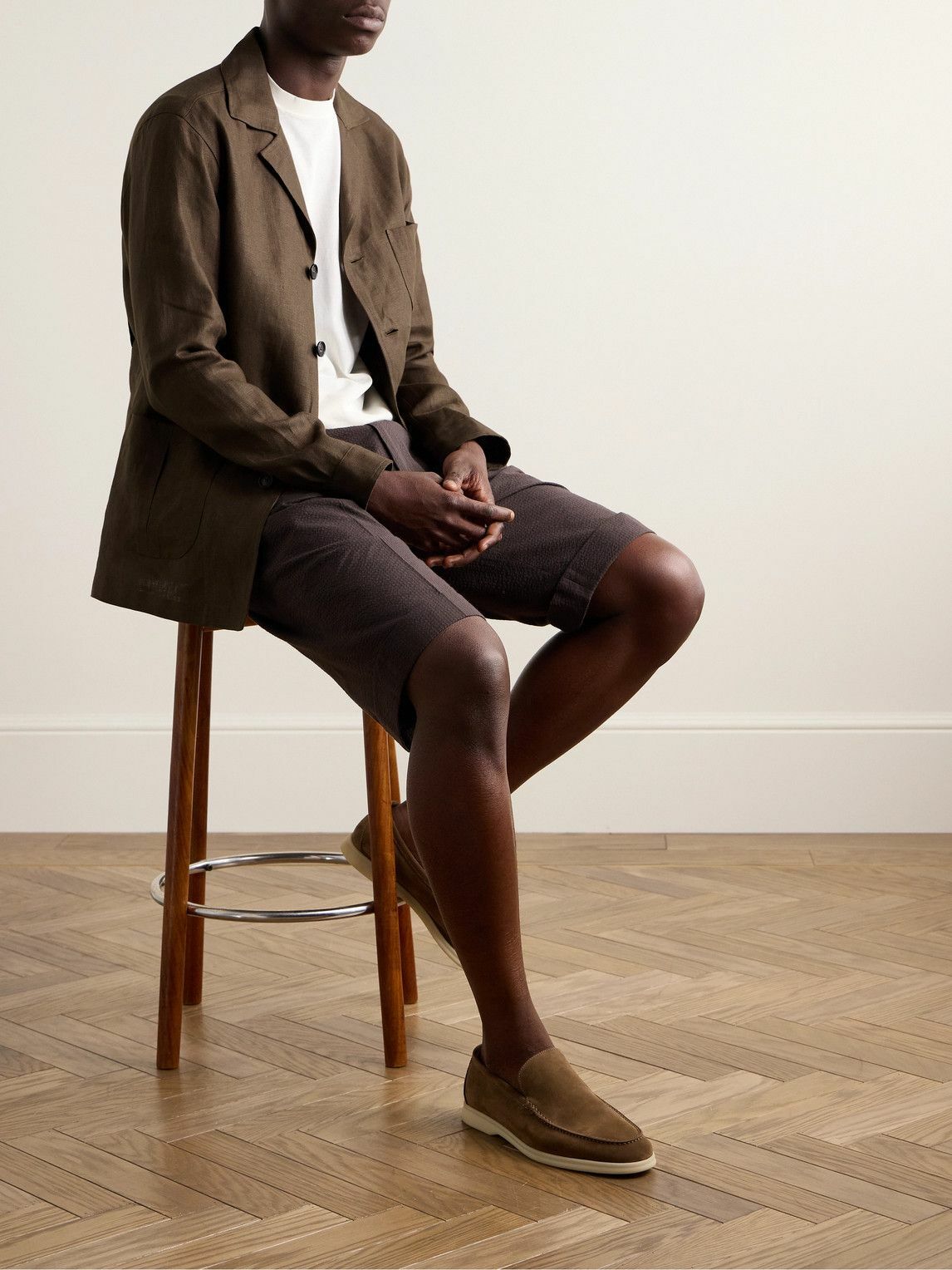 De Petrillo - Slim-Fit Linen Overshirt - Brown De Petrillo