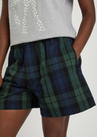 JW Anderson Plaid Seersucker Shorts Green