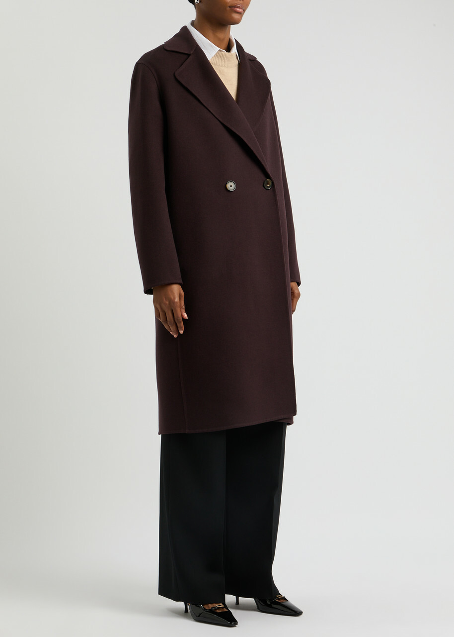 Stella Mccartney Double-breasted Wool Coat Chocolate Stella McCartney
