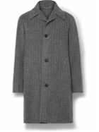 Dunhill - Unstructured Double-Faced Herringbone Wool Car Coat - Gray