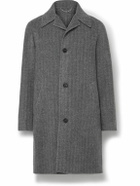 Dunhill - Unstructured Double-Faced Herringbone Wool Car Coat - Gray