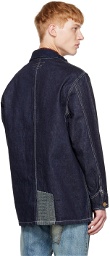 FDMTL Blue Patchwork Denim Jacket