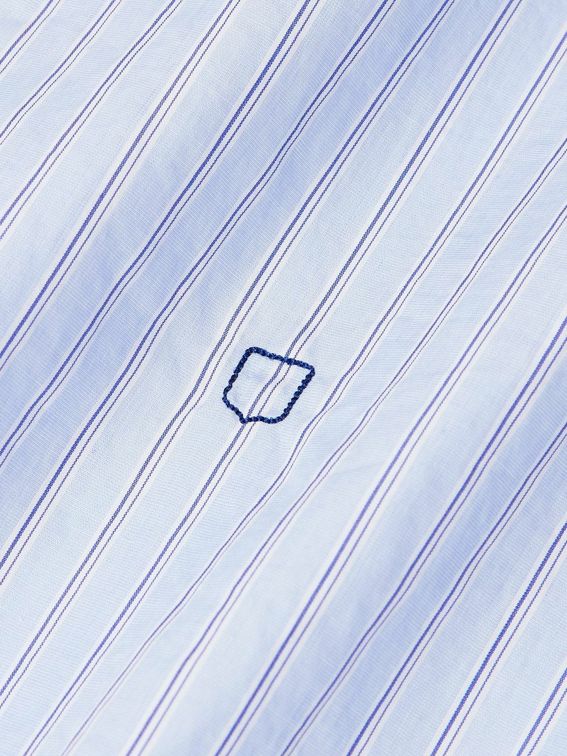Massimo Alba - Genova Striped Cotton-Voile Shirt - Blue