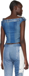 VITELLI SSENSE Exclusive Blue Denim Tank Top