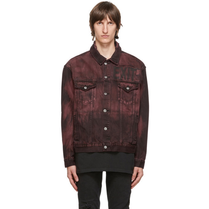 Photo: Ksubi Burgundy and Black Denim Oh G Super Nature Jacket