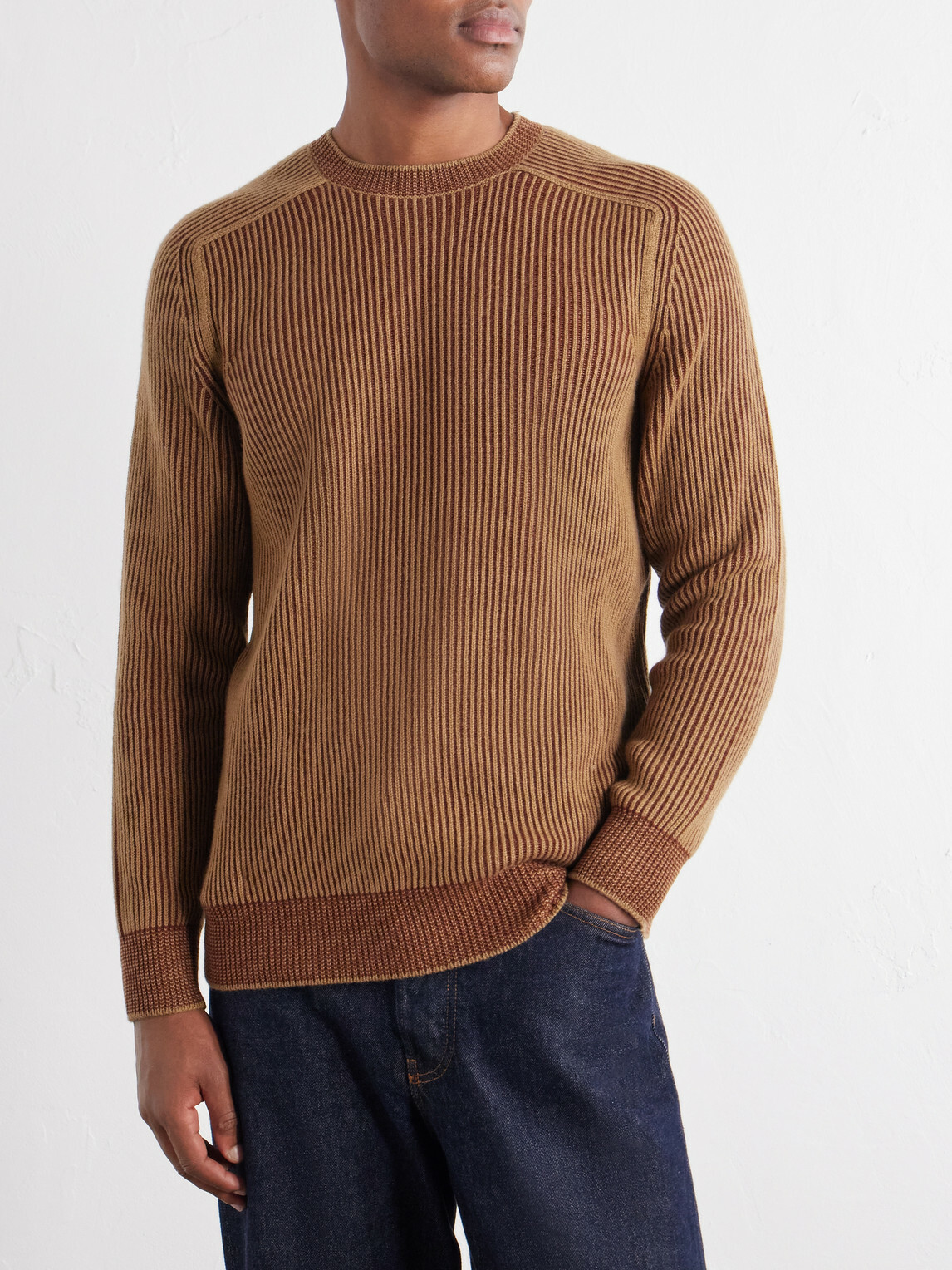 SEASE - Dinghy Ribbed Cashmere Sweater - Brown
