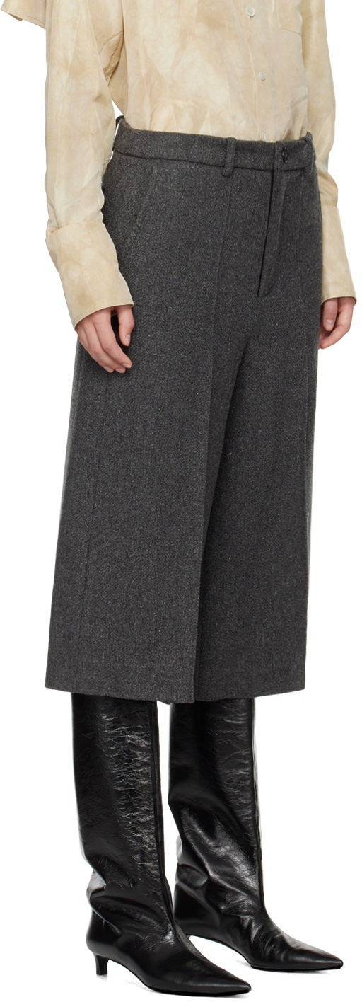 UMBER POSTPAST Gray Wool Bermuda Shorts