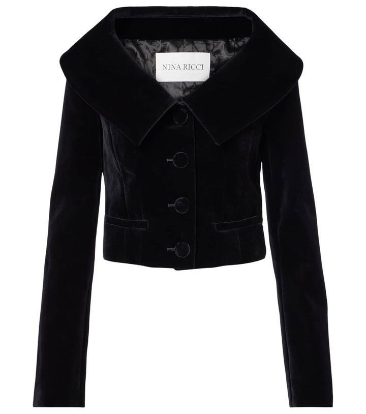 Photo: Nina Ricci Cropped cotton velvet jacket