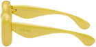 LOEWE Yellow Inflated Rectangular Sunglasses