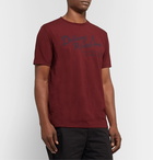 Hartford - Printed Cotton-Jersey T-Shirt - Burgundy