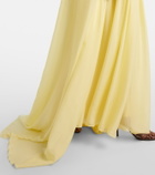 Là Fuori Draped cape and gown set