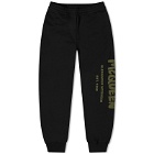 Alexander McQueen Men's Graffiti Logo Sweat Pants in Black/Khaki