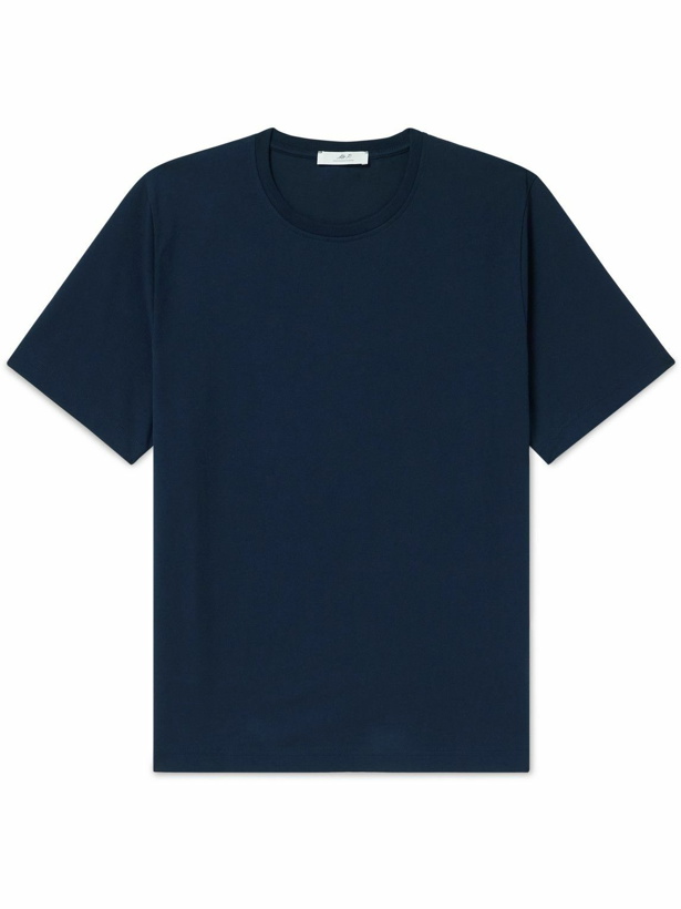 Photo: Mr P. - Organic and Recycled Cotton-Jersey T-Shirt - Blue
