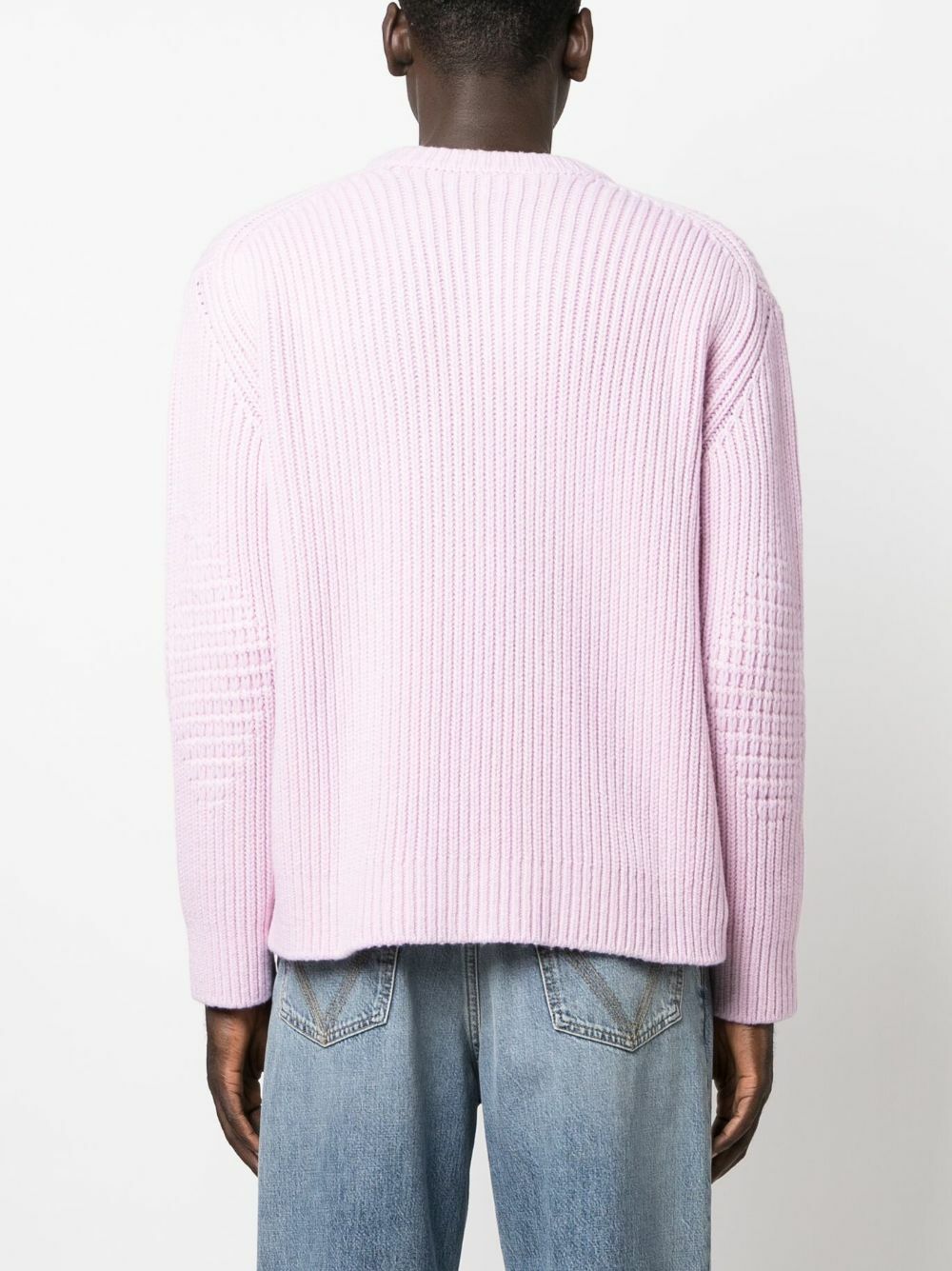 Bottega Veneta Pink Ribbed-Knit Sweater Bottega Veneta