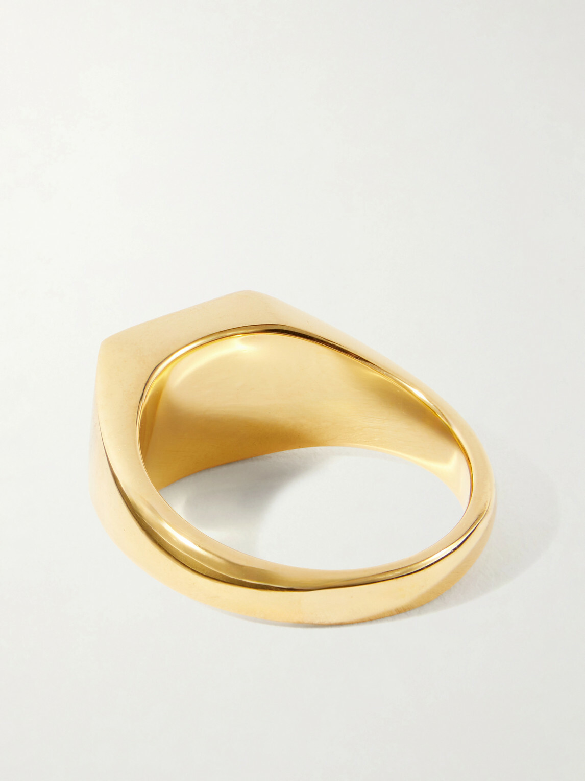 Mikia - Gold-Plated Sterling Silver Onyx Ring - Gold