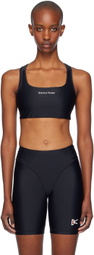 District Vision Black Twin Layer Medium Support Sport Bra