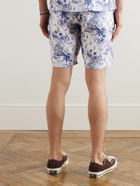 Vilebrequin - Bolide Straight-Leg Printed Linen Drawstring Shorts - Blue