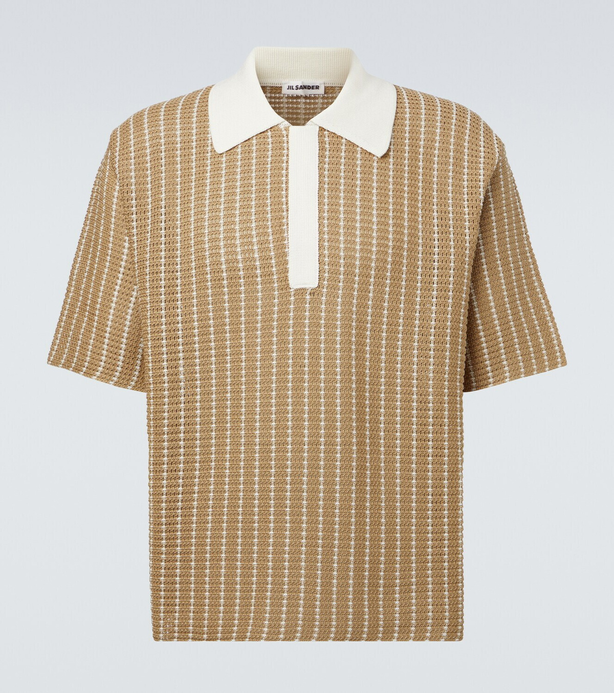 Jil Sander Knitted cotton polo shirt