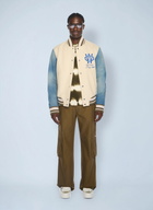 Off-White Gothic Wool Denim Varsity Jacket