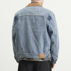FrizmWORKS Men's Washed Denim Trucker Jacket in Blue